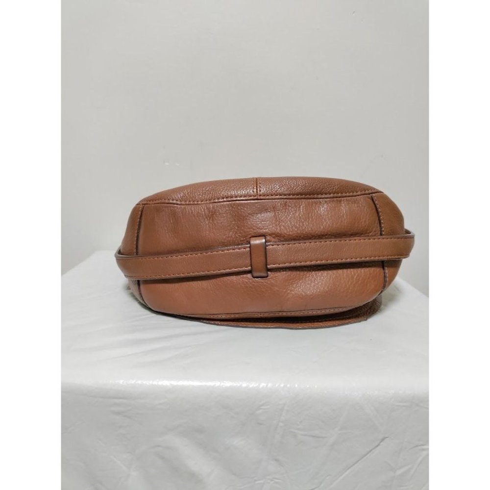 Banana Republic Ladies Bag Brown Leather U Shaped Crossbody Purse - Picture 9 of 14